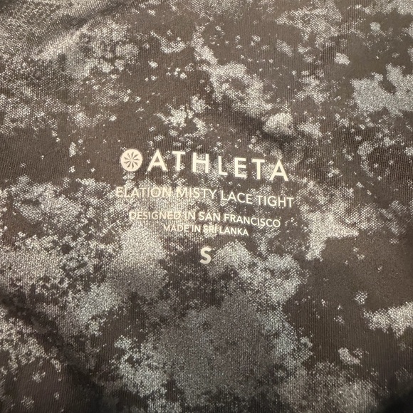 Athleta Elation Cropped Black Misty Lace Tight Leggings - Picture 6 of 6